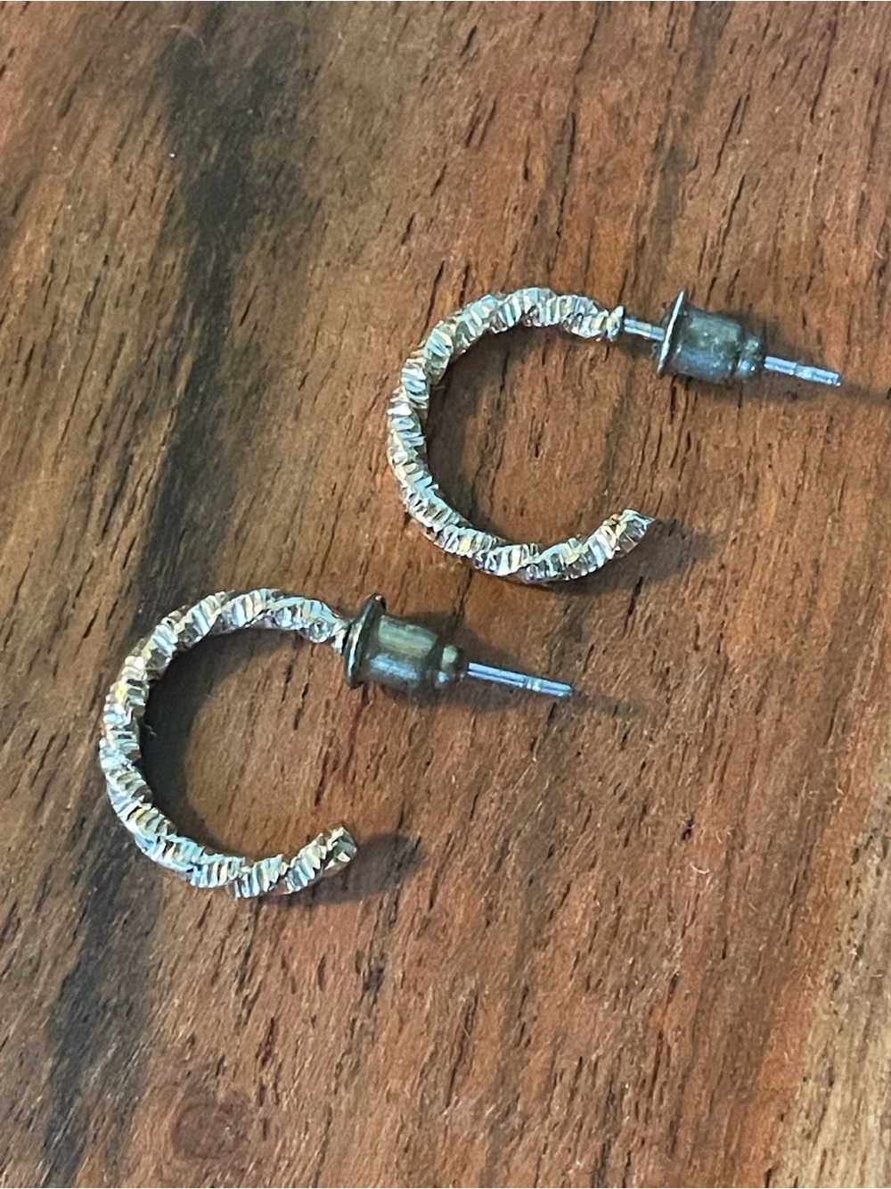 Gold-Tone Textured Hoop Earrings - Women Jewelry